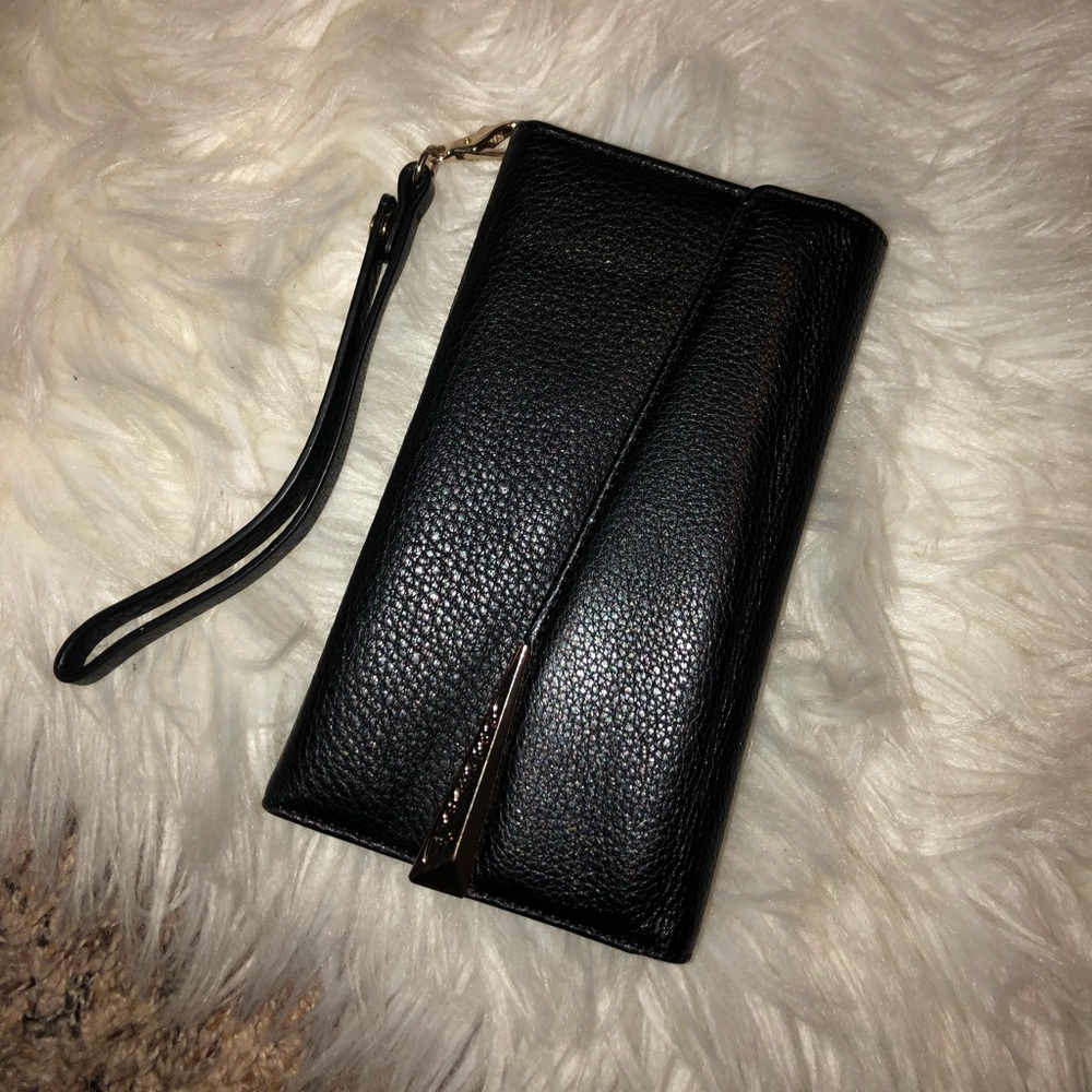 Black leather wallet case